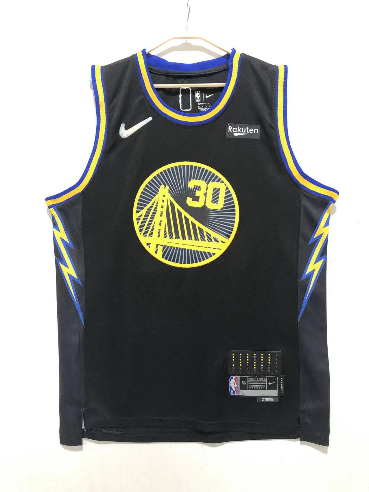 2022 Men Golden State Warriors #30 Curry black City Edition Nike NBA Jerseys